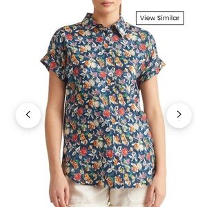 Lauren Ralph Lauren Vibrant Floral Button Down Shirt
